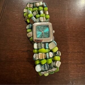 Avenue Y2k Costume Jewelry Plus Size Stretchy Band Coastal Resort Silver Artsy